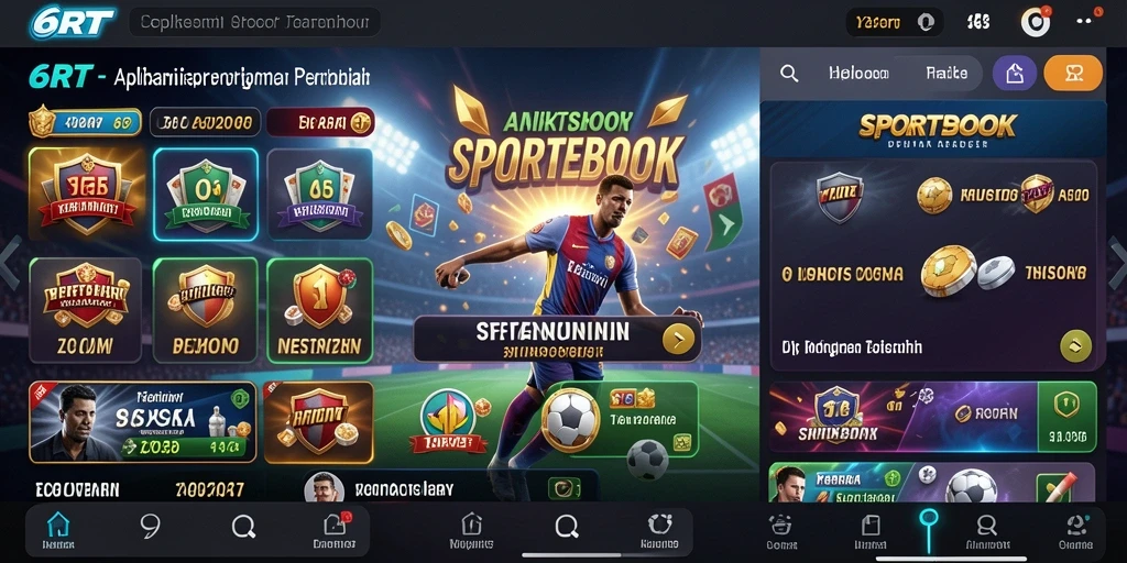 Tampilan gameplay 6RT saat taruhan olahraga berlangsung.