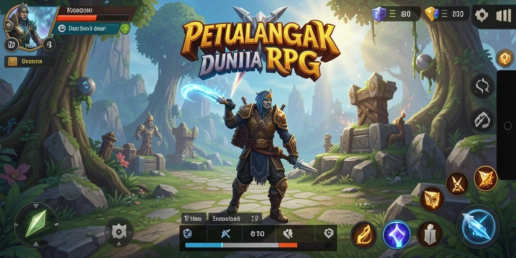 Screenshot utama 8180 menampilkan aksi pertarungan RPG yang mendebarkan.
