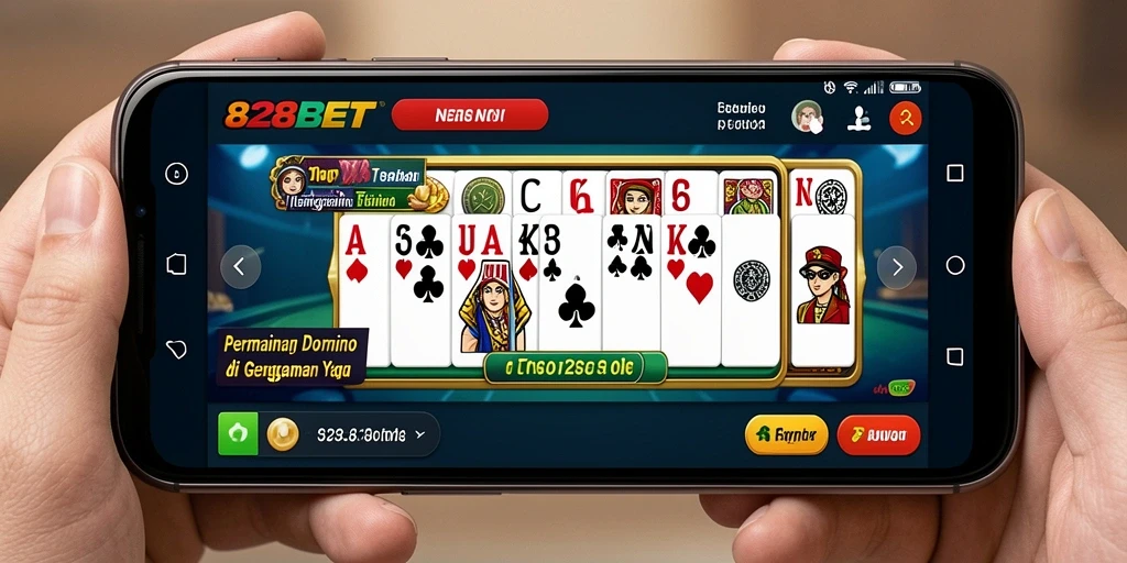 Tampilan gameplay Domino di 828BET yang menarik dan interaktif.