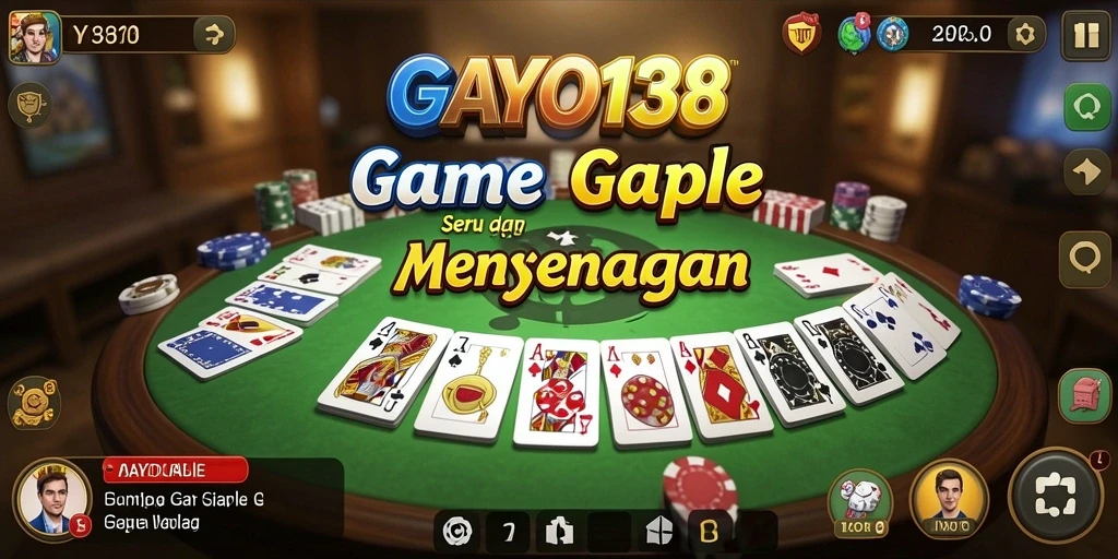 Screenshot GAYO138 menampilkan suasana permainan Gaple yang seru.