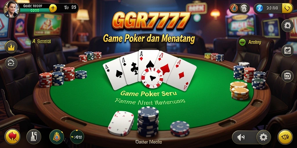 Tampilan gameplay seru GGR7777 dengan berbagai mode poker.