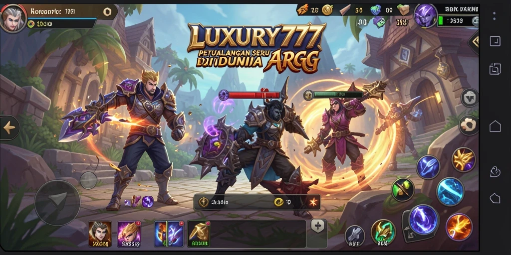 Tampilan menakjubkan dari gameplay ARPG LUXURY777 yang mendebarkan.