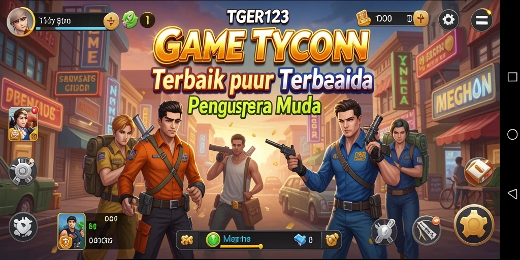 Tangkapan layar TGER123 menampilkan pemain yang mengelola bisnis Tycoon dengan strategi.