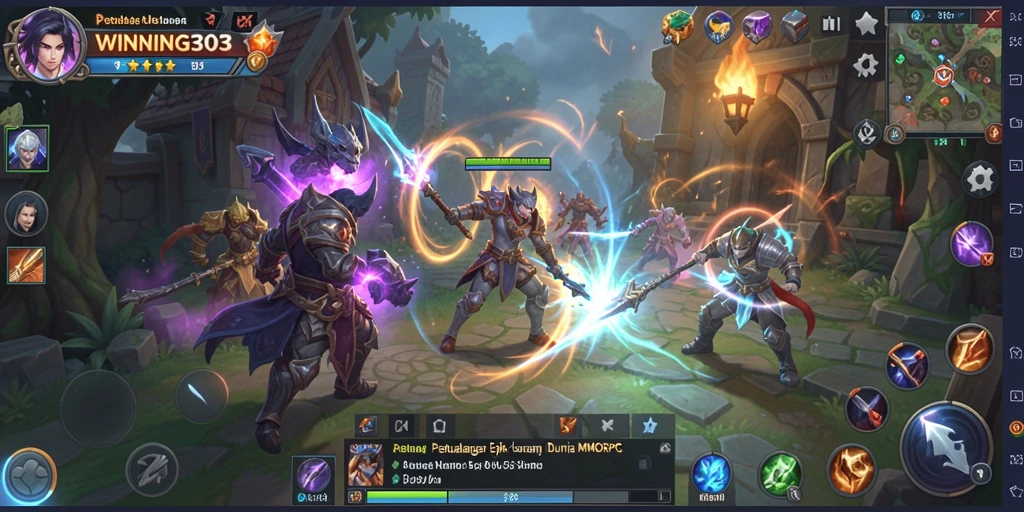 Gameplay menakjubkan dari WINNING303 menunjukkan pertarungan dinamis dan interaksi pemain.